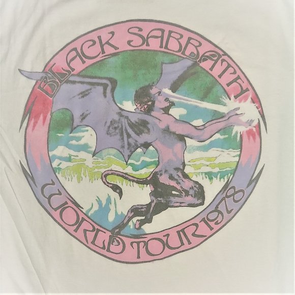 Ozzy Osbourne Black Sabbath World Tour 1978 rock Official T-Shirt XS fits S NWT - Picture 2 of 2
